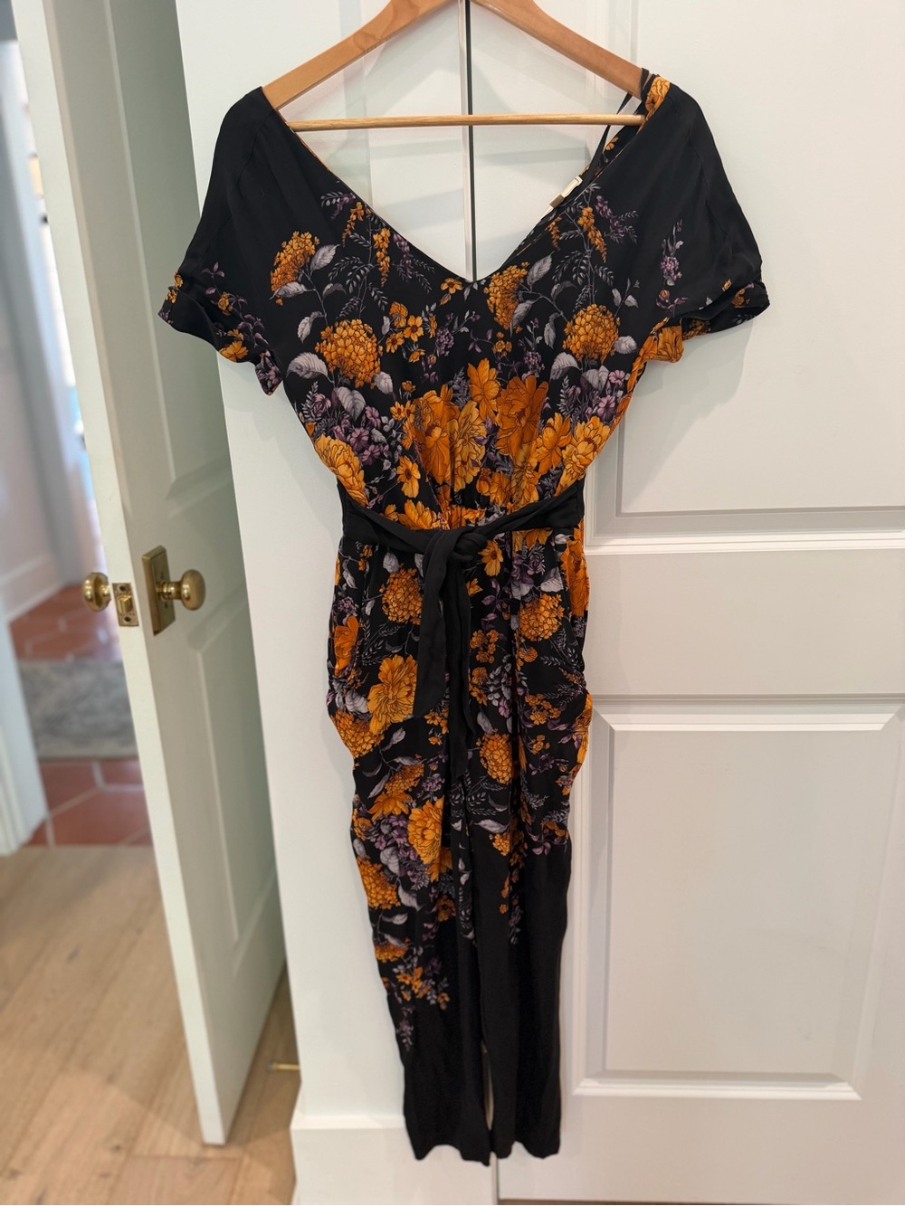 Moulinette Soeurs Anthropologie Floral Jumpsuit Size 2